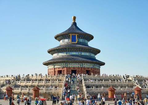 The Hall of Prayer for Good Harvests with its circular roof at the Temple of Heaven