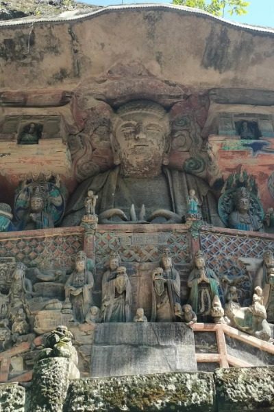 The Amitabha Sutra at the Dazu Rock Carvings in Chongqing.