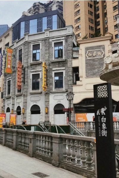 The street view of Baixiang Street in Chongqing.