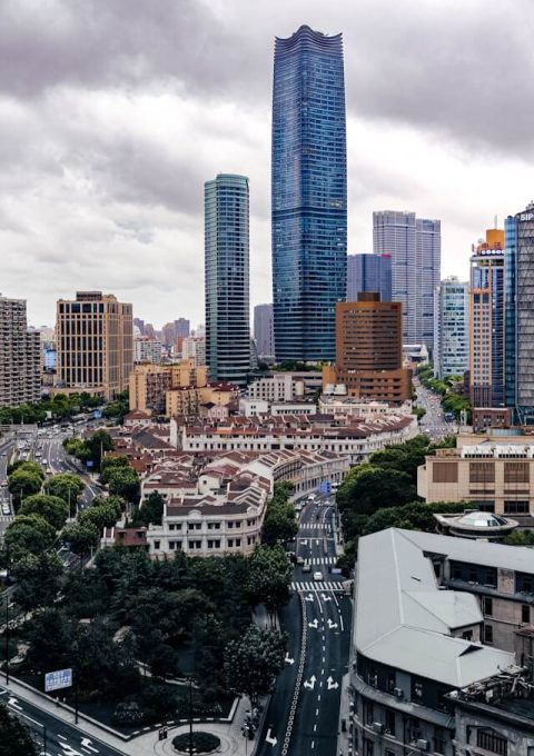 Shanghai's classical residential buildings stand alongside modern skyscrapers.