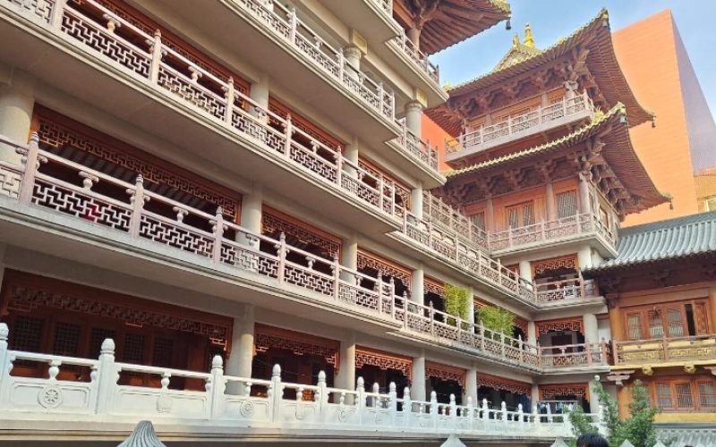 Buildings with traditional Chinese elements-Jing'an Temple-Shanghai