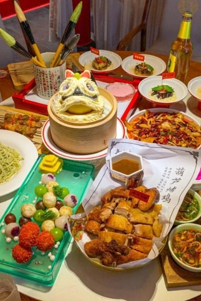 The authentic Xi'an cuisine at the popular restaurant Zui Chang'an near the Xi'an City Wall.