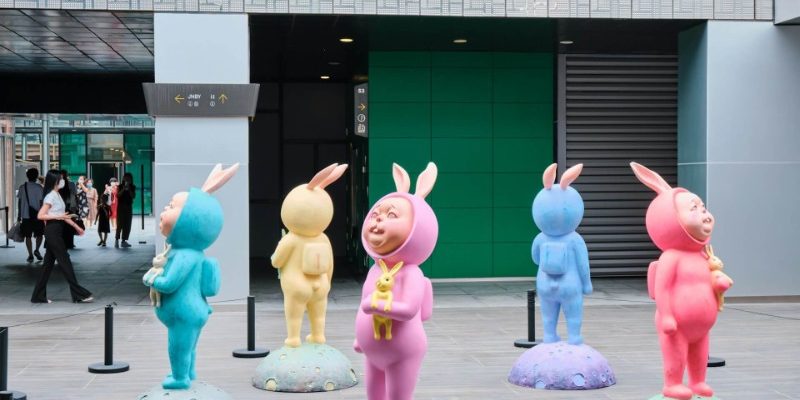 The public art sculpture exhibition in Sanlitun.