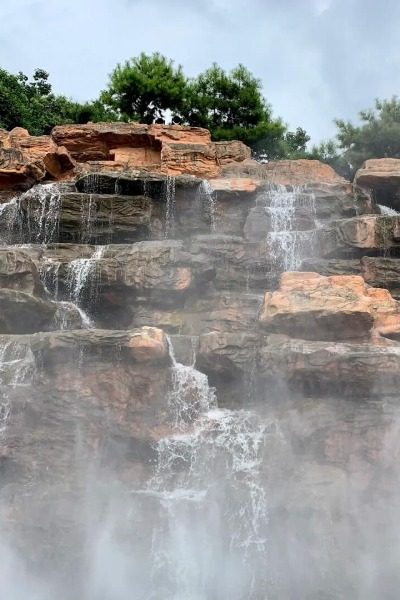 Silver Bridge Waterfall at Tang Paradise, Xi'an