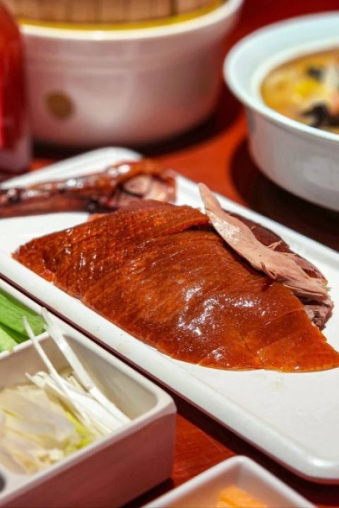 Sliced Peking duck.