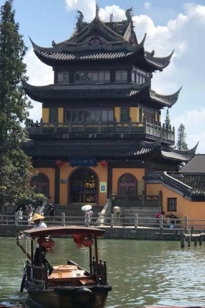 Yuanjin Zen Temple in Zhujiajiao Ancient Town, Shanghai.