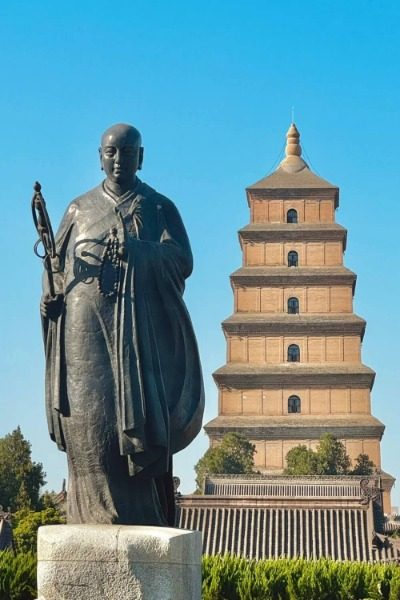 The Statue of Xuanzang at Da Ci'en Temple in Xi'an