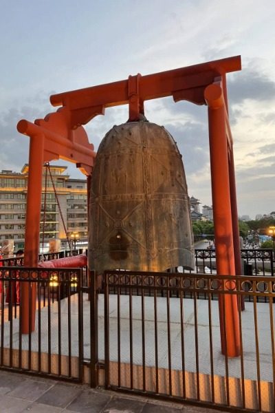 The big bell on the Bell Tower in Xi'an.