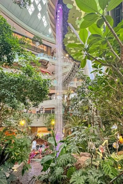 The waterfall inside the Ring Mall in Chongqing.