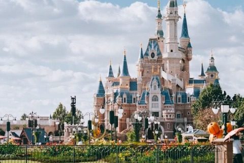 The fairytale-like castle at Shanghai Disneyland.