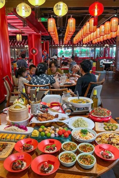 The Xi'an cuisine at Zui Chang'an, a time-honored Chinese restaurant in Xi'an.