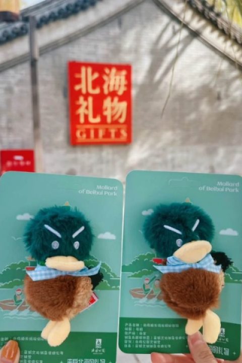 The green-headed duck plush is a classic souvenir from Beihai Park.